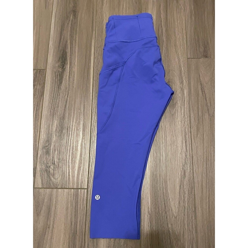 Lululemon Leggings Women’s Size 8 Psychic Blue Fast & Free Crop II Nulux 19”